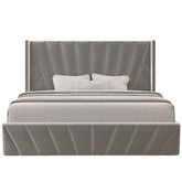 Eva King Dark Gray Lift-Up Storage Bed