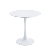 Velets 40 Inch Tulip Mid Century Modern Dining Table - White