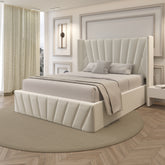 Eva Double/Full Ivory Lift-Up Storage Bed