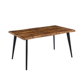 The Velets Lia Wooden Rectangular Dining Table With Tapered Legs