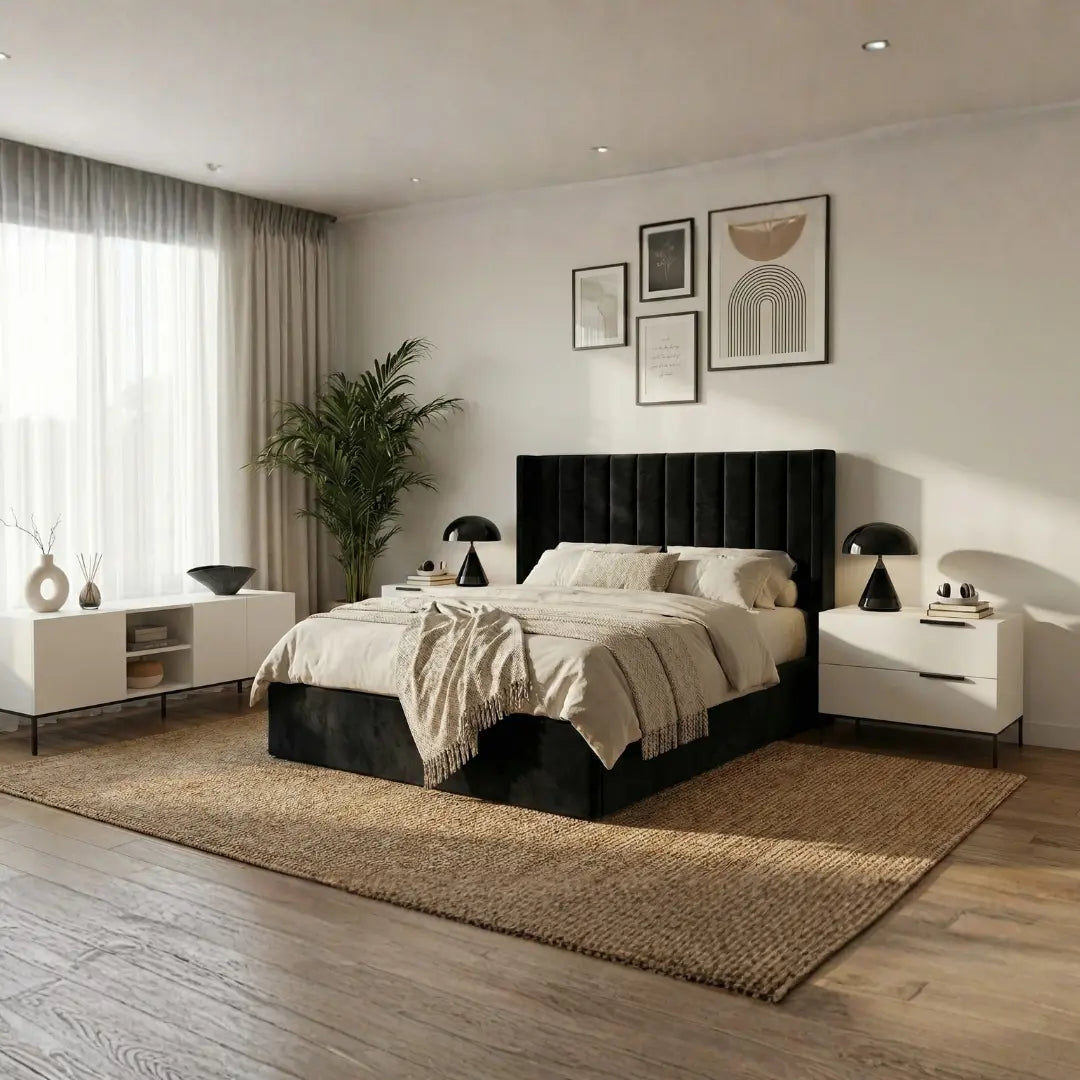 Oliver Queen Black Lift-Up Storage Bed