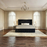 Eva Queen Black Lift-Up Storage Bed