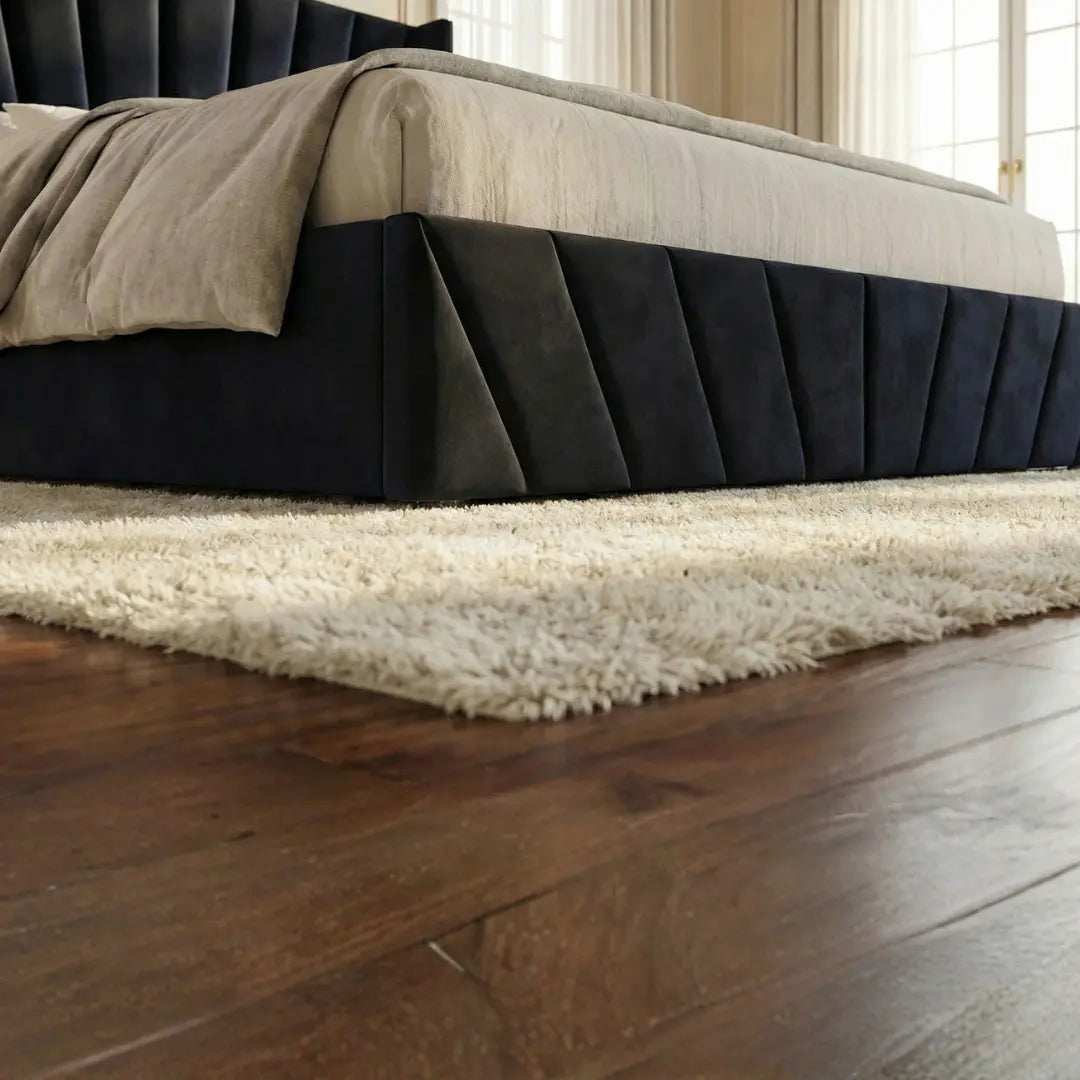 Eva Queen Black Lift-Up Storage Bed