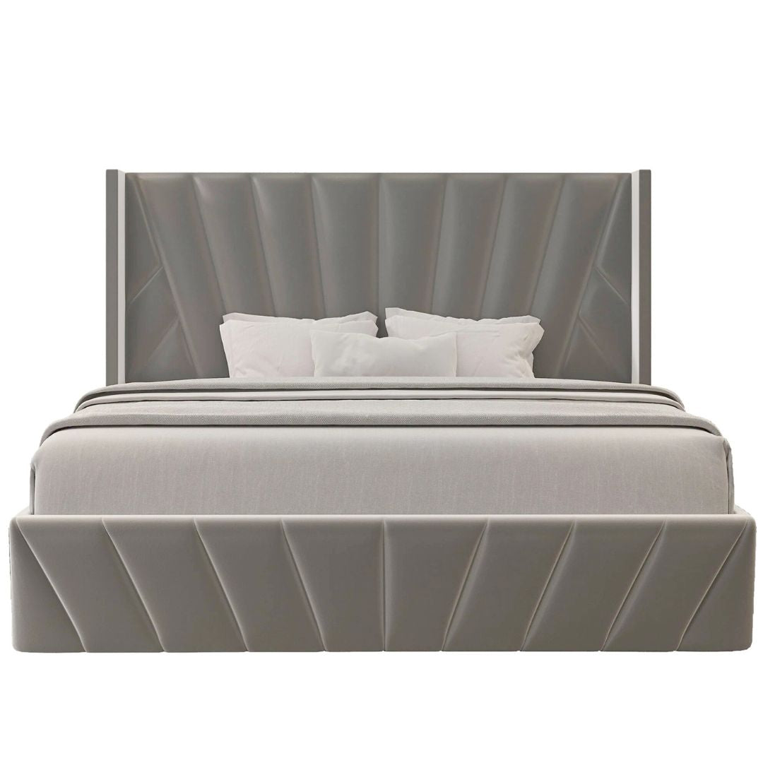 Eva Queen Dark Gray Lift-Up Storage Bed