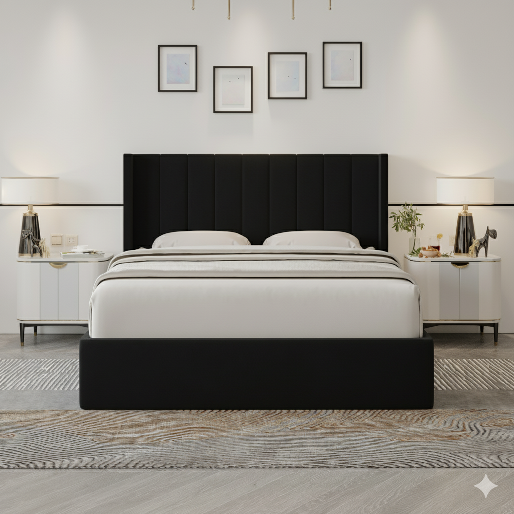 Oliver Queen Black Lift-Up Storage Bed
