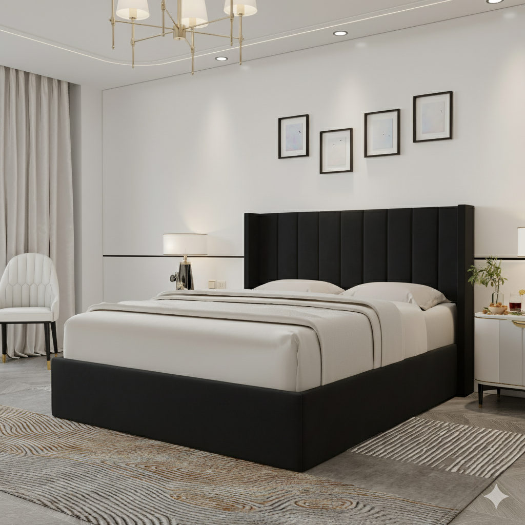 Oliver Queen Black Lift-Up Storage Bed