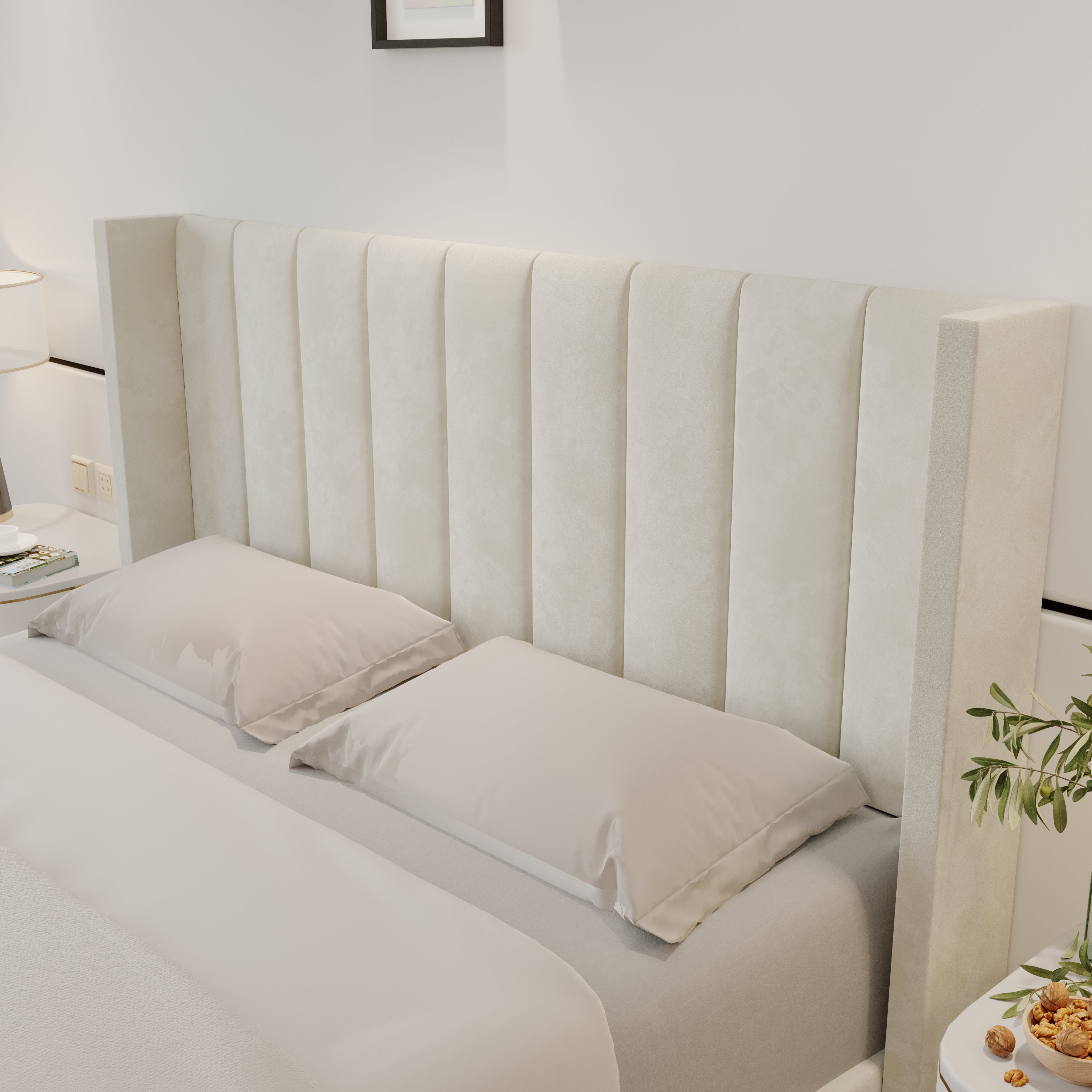 Oliver Queen Ivory Lift-Up Storage Bed