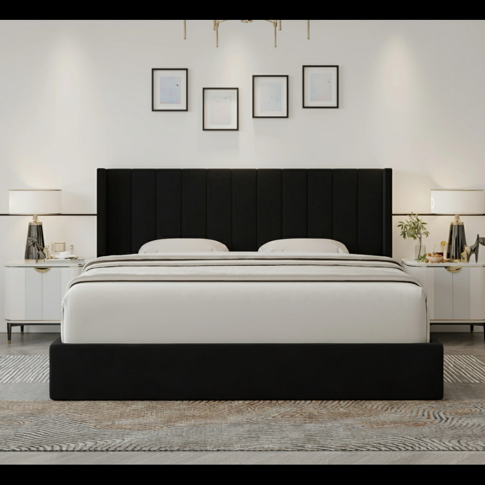 Oliver King Black Lift-Up Storage Bed