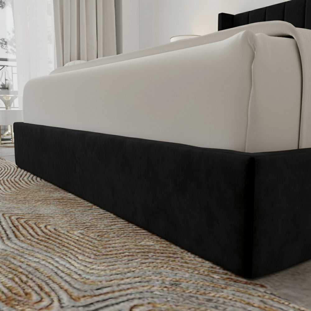 Oliver King Black Lift-Up Storage Bed