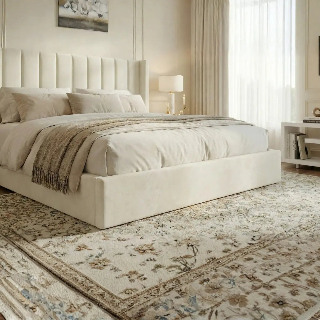 Oliver Double Ivory Lift-Up Storage Bed