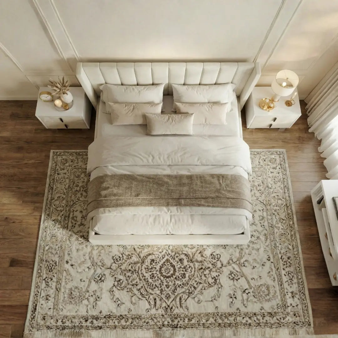 Oliver King Ivory Lift-Up Storage Bed