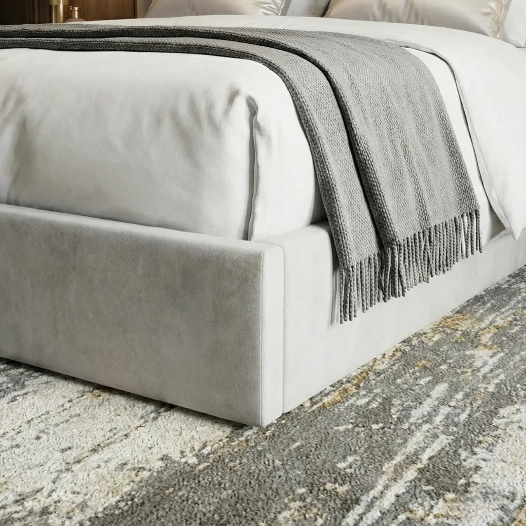 Oliver Queen Light Gray Lift-Up Storage Bed