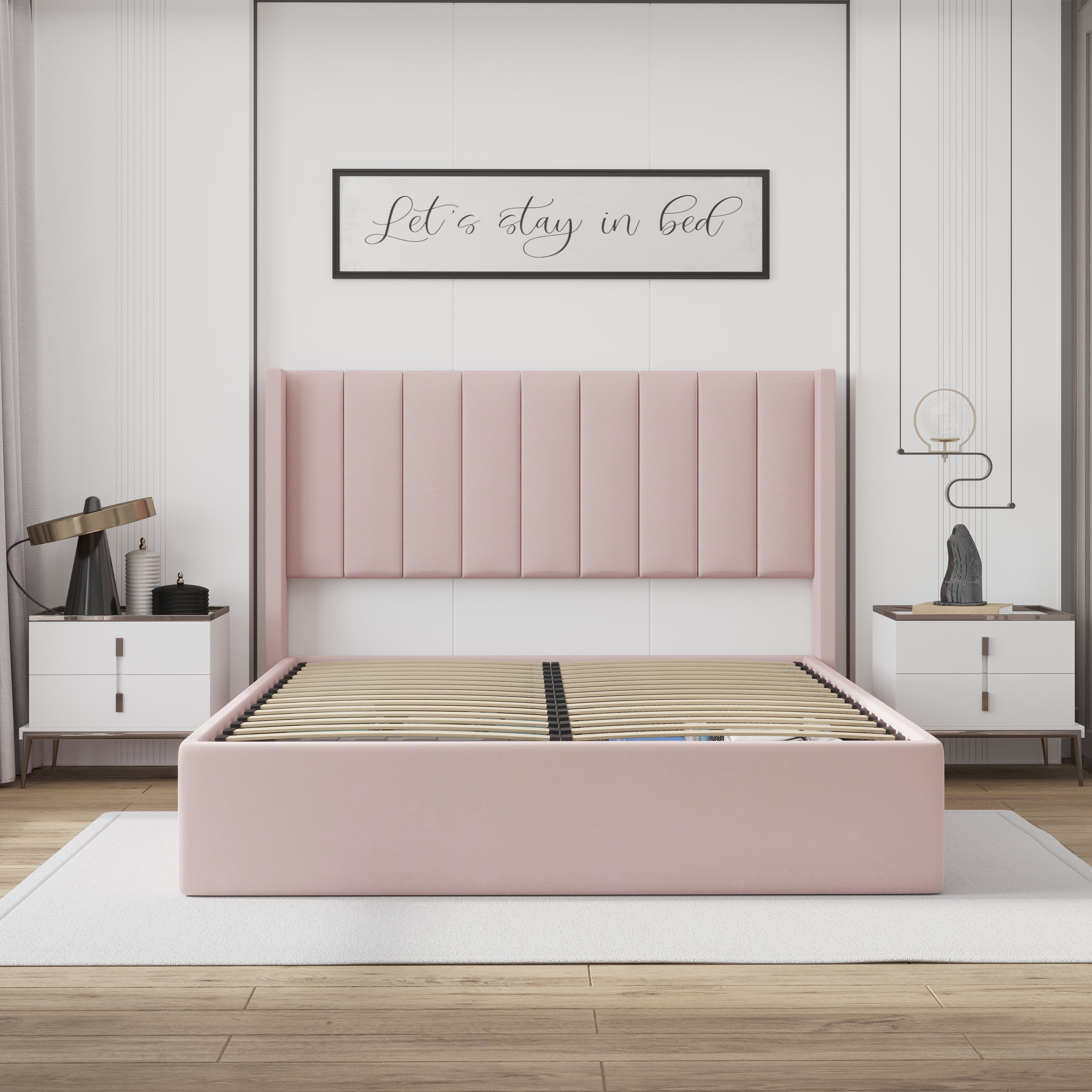 Oliver Queen Pink Lift-Up Storage Bed