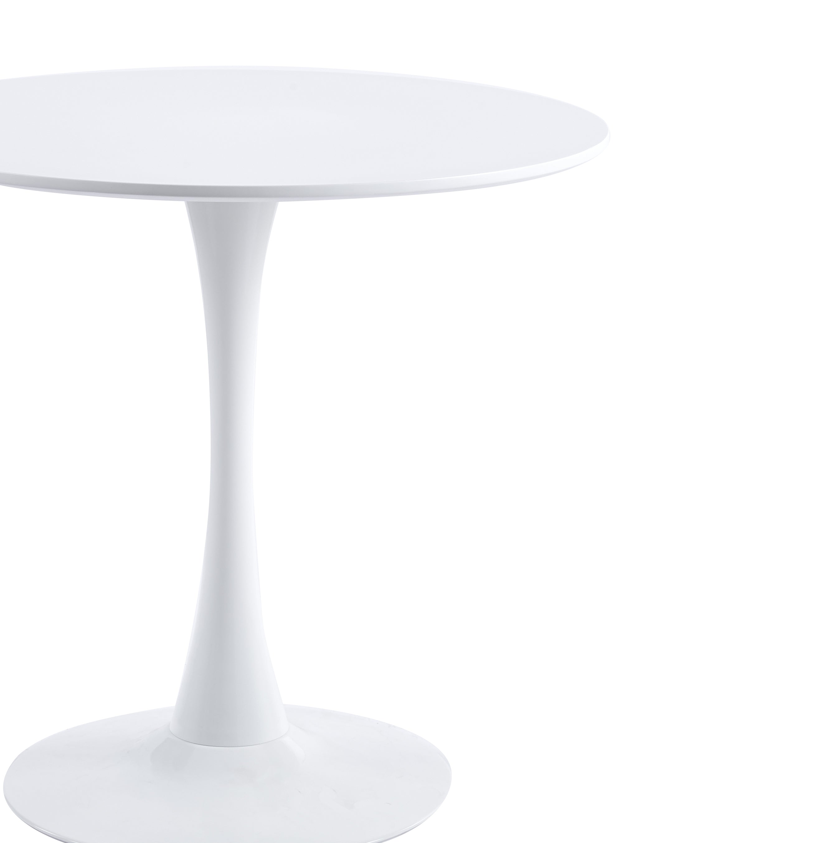 Velets 36 Inch Tulip Mid Century Modern Dining Table - White