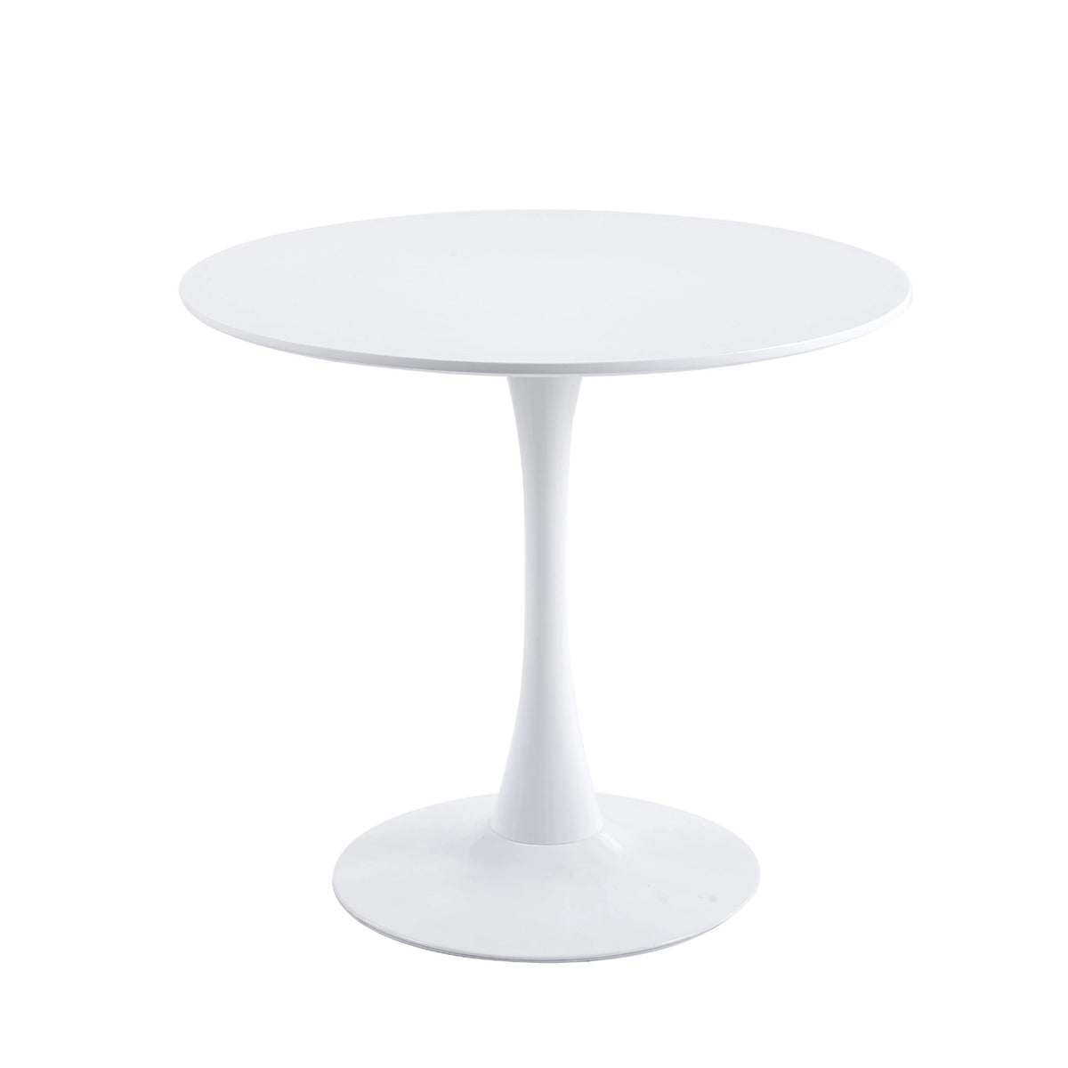 Velets 36 Inch Tulip Mid Century Modern Dining Table - White