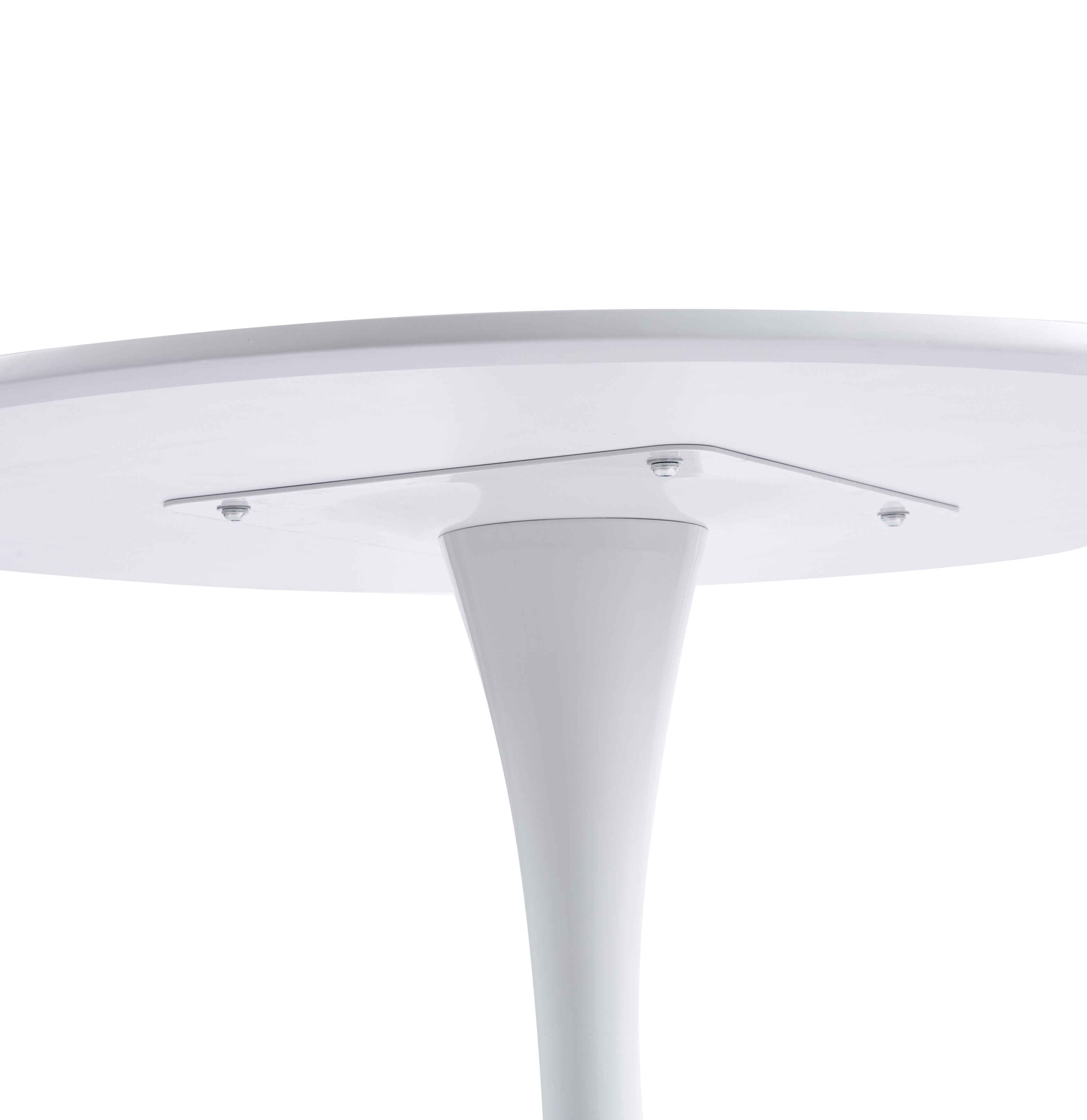 Velets 36 Inch Tulip Mid Century Modern Dining Table - White