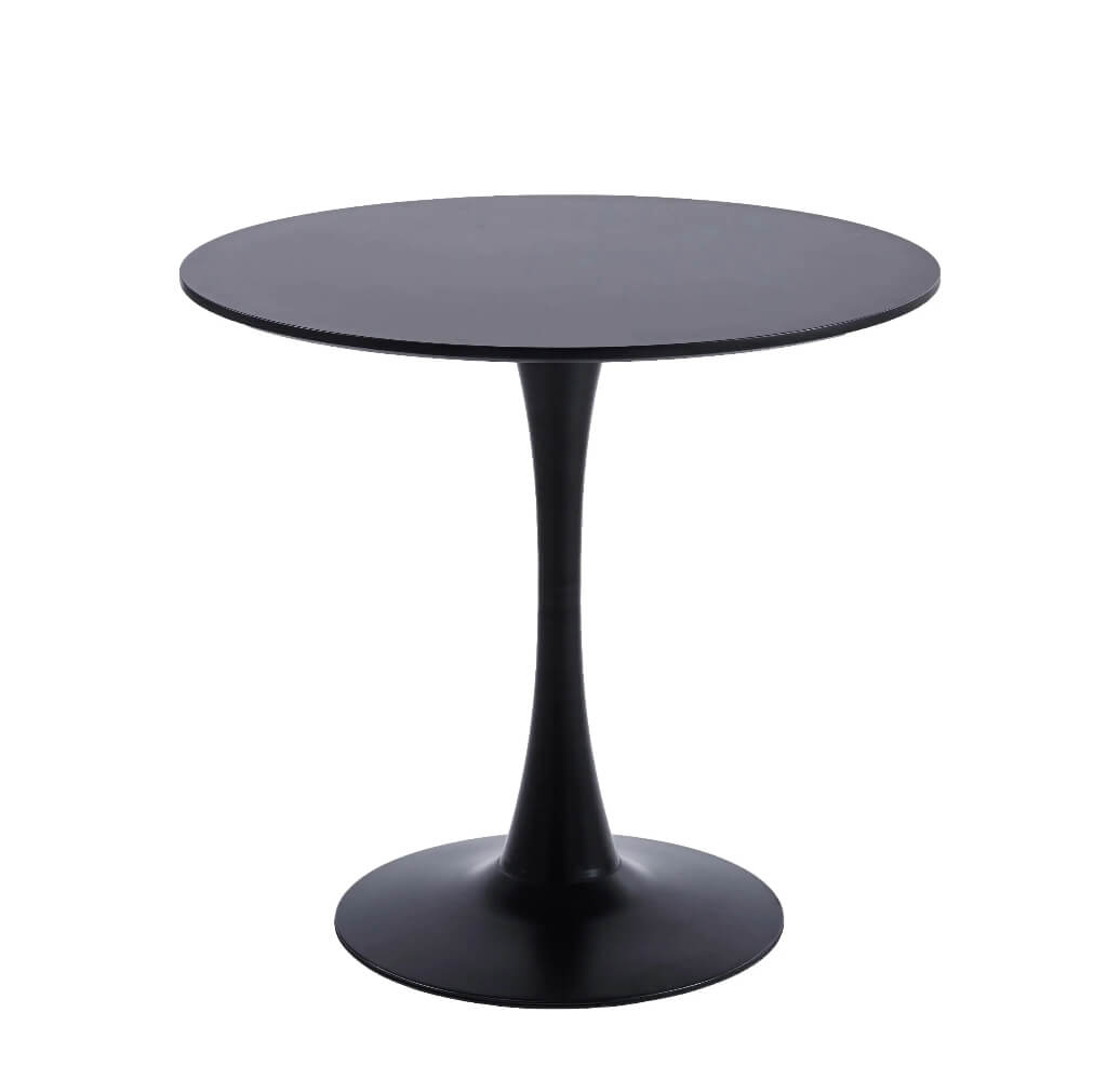 Velets 40 Inch Tulip Mid Century Modern Dining Table - Black